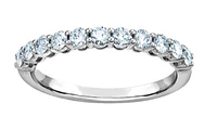 Platinum 0.49cttw Canadian Diamond Wedding Band, size 6.5