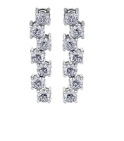 18K White Gold & Palladium Alloy (hypoallergenic) 5.51cttw Canadian Diamond Drop Earrings