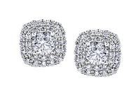 18K White Gold & Palladium Alloy (hypoallergenic) 1.00cttw Canadian Diamond Stud Earrings