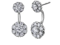 14K White Gold 2.00cttw Canadian Diamond Stud Earrings
