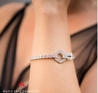 14K White Gold & Palladium Alloy (hypoallergenic) 4.00cttw Canadian Diamond Tennis Bracelet