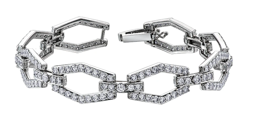 14K White Gold & Palladium Alloy (hypoallergenic) 6.00cttw Canadian Diamond Tennis Bracelet