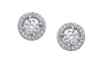18K White Gold & Palladium Alloy (hypoallergenic) 0.50cttw Canadian Diamond Stud Earrings