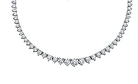 18K White Gold & Palladium Alloy (hypoallergenic) 9.03cttw Canadian Diamond Strand