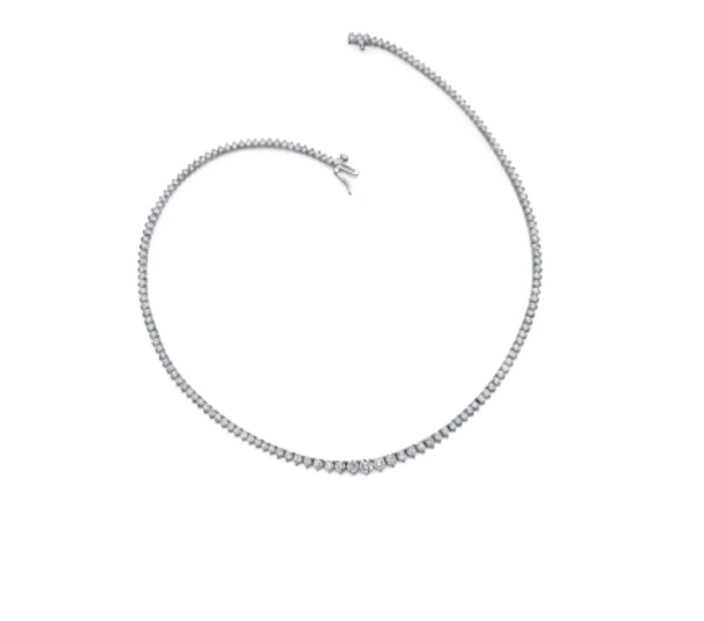 18K White Gold & Palladium Alloy (hypoallergenic) 9.03cttw Canadian Diamond Strand