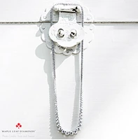 18K White Gold & Palladium Alloy (hypoallergenic) 9.03cttw Canadian Diamond Strand