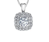 18K White Gold & Palladium Alloy(hypoallergenic) 0.50cttw Canadian Diamond Pendant
