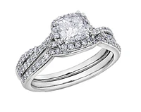 18K White Gold & Palladium Alloy (hypoallergenic) 1.03-1.33cttw Canadian Diamond Engagement Ring - / Carat Total