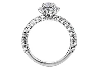 18K White Gold & Palladium Alloy (hypoallergenic) 1.50cttw Canadian Diamond Engagement Ring