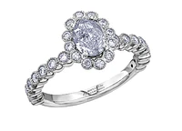 18K White Gold & Palladium Alloy (hypoallergenic) 1.50cttw Canadian Diamond Engagement Ring