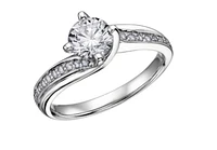 18K White Gold & Palladium Alloy (hypoallergenic) 1.00cttw Canadian Diamond Engagement Ring