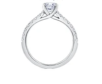 18K Yellow Gold & Palladium Alloy (hypoallergenic) 0.55-0.95cttw Canadian Diamond Engagement Ring - / Carat Total