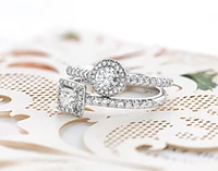 18K White Gold & Palladium Alloy (hypoallergenic) 0.53-1.25cttw Canadian Princess Diamond Engagement Ring - / Carat Total