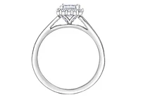 18K White Gold & Palladium Alloy (hypoallergenic) 1.26-1.60cttw Canadian Princess Diamond Engagement Ring - / Carat Total