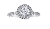 18K White Gold & Palladium Alloy (hypoallergenic) 1.63cttw Canadian Diamond Engagement Ring