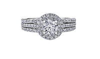 18K White Gold & Palladium Alloy (hypoallergenic) 1.30cttw Canadian Diamond Engagement Ring