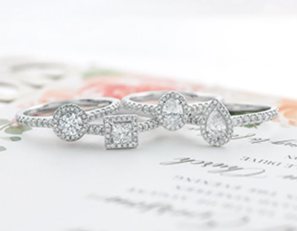 18K White Gold & Palladium Alloy (hypoallergenic) 0.75cttw Canadian Pear Shape Diamond Engagement Ring