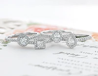18K White Gold & Palladium Alloy (hypoallergenic) 0.75cttw Canadian Pear Shape Diamond Engagement Ring