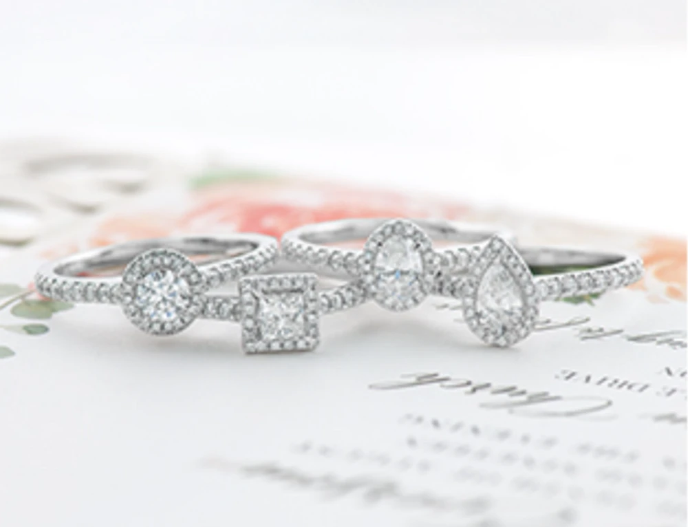 18K White Gold & Palladium Alloy (hypoallergenic) 0.54-1.32cttw Canadian Oval Shape Diamond Engagement Ring - / Carat Total