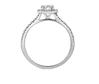 18K White Gold & Palladium Alloy (hypoallergenic) 0.76-1.32cttw Canadian Round Shape Diamond Engagement Ring - / Carat Total