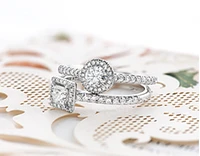 18K White Gold & Palladium Alloy (hypoallergenic) 0.76-1.32cttw Canadian Round Shape Diamond Engagement Ring - / Carat Total