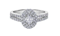 18K White Gold & Palladium Alloy (hypoallergenic)0.81cttw Canadian Diamond Engagement Ring