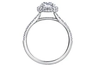 18K White Gold & Palladium Alloy (hypoallergenic) 1.51cttw Canadian Diamond Engagement Ring