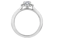 18K White Gold & Palladium Alloy (hypoallergenic) 0.68ttw Canadian Diamond Engagement Ring