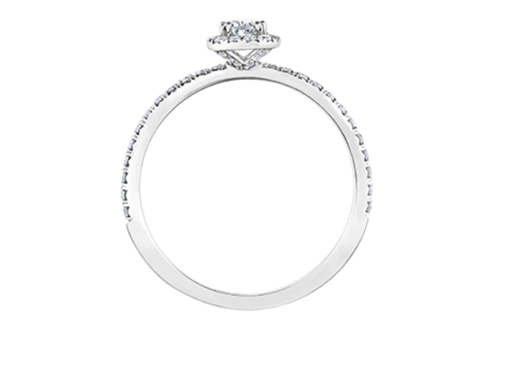 14K White Gold 0.45cttw Canadian Diamond Engagement Ring