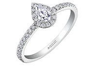 14K White Gold 0.45cttw Canadian Diamond Engagement Ring