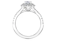 18K White Gold & Palladium Alloy (hypoallergenic) 1.00ttw Canadian Diamond Engagement Ring