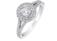 18K White Gold & Palladium Alloy (hypoallergenic) 1.00ttw Canadian Diamond Engagement Ring