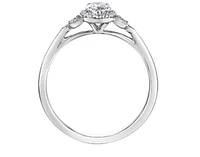 18K White Gold & Palladium Alloy (hypoallergenic) 0.52ttw Canadian Diamond Engagement Ring