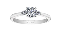 18K White Gold & Palladium Alloy (hypoallergenic) 0.58ttw Canadian Diamond Engagement Ring
