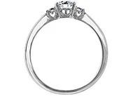 18K White Gold & Palladium Alloy (hypoallergenic) 0.58ttw Canadian Diamond Engagement Ring