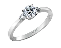 18K White Gold & Palladium Alloy (hypoallergenic) 0.58ttw Canadian Diamond Engagement Ring