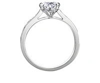 18K White Gold & Palladium Alloy (hypoallergenic) 0.83-2.15ttw Canadian Diamond Engagement Ring - / 0.83 Carat Total