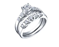 18K White Gold & Palladium Alloy (hypoallergenic) 0.80-1.08cttw Canadian Diamond Engagement Ring - / 0.80 Carat Total