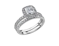 18K White Gold & Palladium Alloy (hypoallergenic) 0.71-1.61cttw Princess Cut Canadian Diamond Engagement Ring - / Carat Total