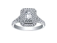 18K White Gold & Palladium Alloy (hypoallergenic) 1.50cttw Canadian Diamond Engagement Ring