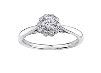 18K White Gold & Palladium Alloy (hypoallergenic) 0.50cttw Canadian Diamond Engagement Ring