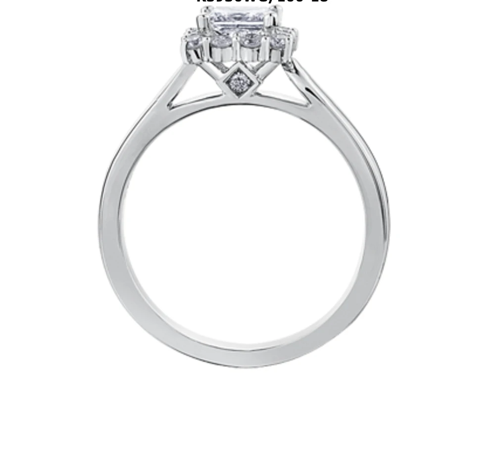 18K White Gold & Palladium Alloy (hypoallergenic) 0.50-1.00cttw Canadian Diamond Engagement Ring - / Carat Total 4.5