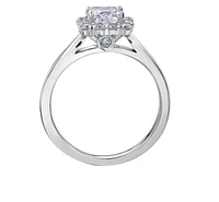 18K White Gold & Palladium Alloy (hypoallergenic) 0.55-1.34cttw Canadian Diamond Engagement Ring - / Carat Total