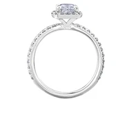 18K White Gold & Palladium Alloy (hypoallergenic) 0.86-1.42cttw Canadian Diamond Engagement Ring - / Carat Total