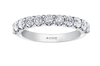 18K White, Yellow, or Rose Gold & Palladium Alloy (hypoallergenic) 0.20-1.00cttw Canadian Diamond Band - / Carat Total