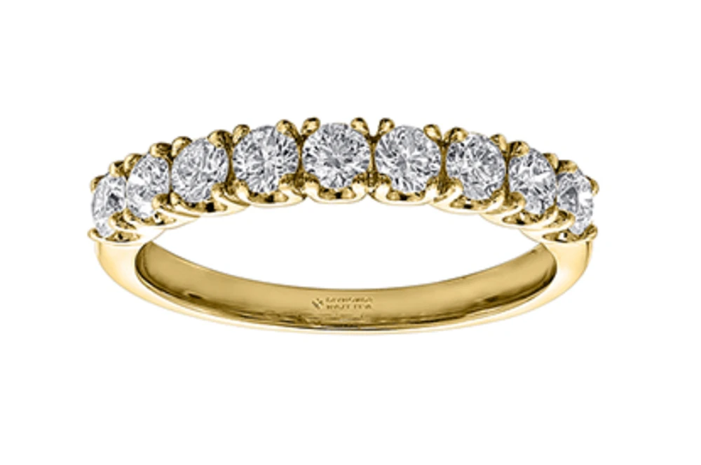 18K White, Yellow, or Rose Gold & Palladium Alloy (hypoallergenic) 0.20-1.00cttw Canadian Diamond Band - / Carat Total