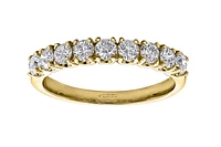 18K White, Yellow, or Rose Gold & Palladium Alloy (hypoallergenic) 0.20-1.00cttw Canadian Diamond Band - / Carat Total