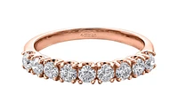 18K White, Yellow, or Rose Gold & Palladium Alloy (hypoallergenic) 0.20-1.00cttw Canadian Diamond Band - / Carat Total