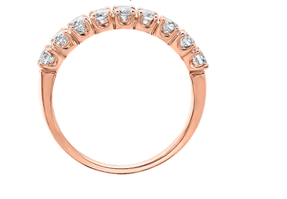18K White, Yellow, or Rose Gold & Palladium Alloy (hypoallergenic) 0.20-1.00cttw Canadian Diamond Band - / Carat Total