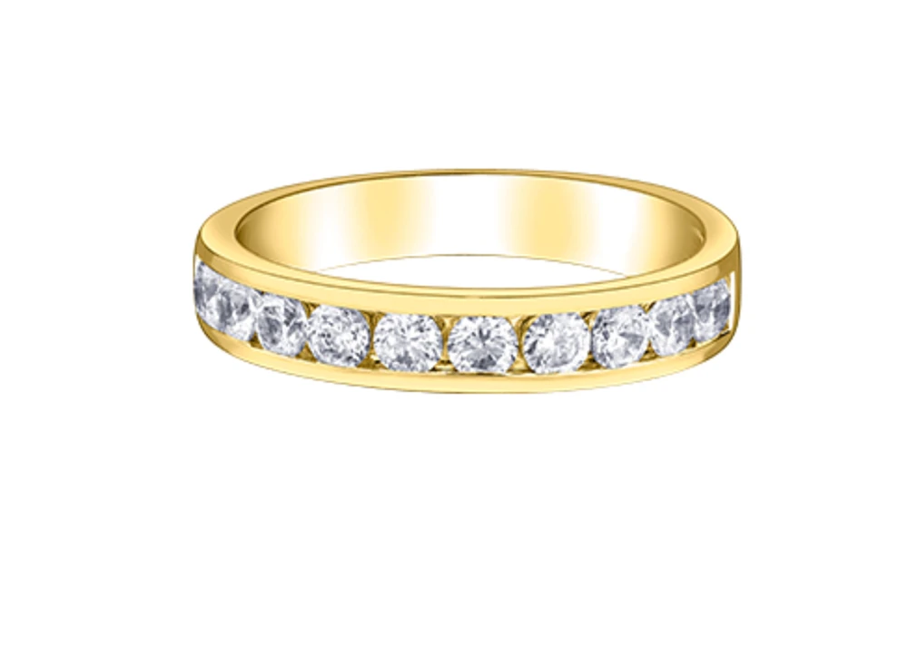 14K White, Yellow, or Rose Gold 0.30-2.00cttw Canadian Channel Set Diamond Band - / Carat Total